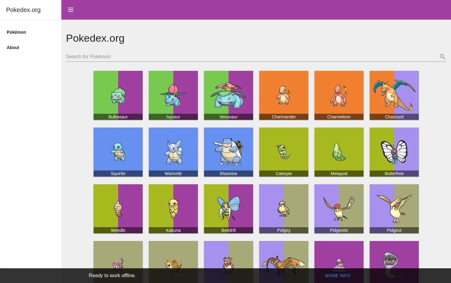 Pokedex.org 页面快照
